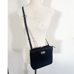 Nine West Black Circle Pattern Crossbody Bag